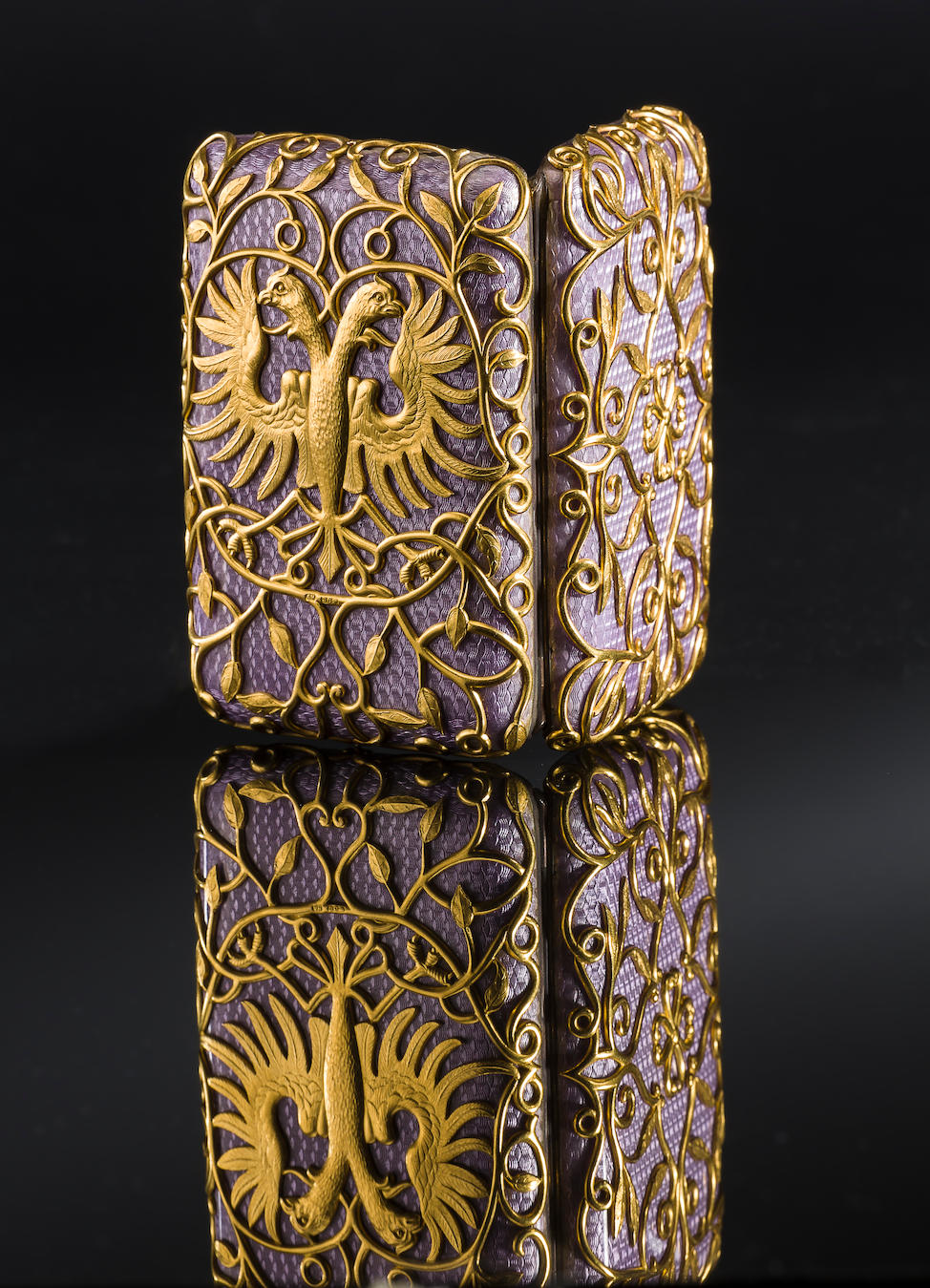 An important Imperial jewelled silver-gilt and enamel cigarette caseFaberg&#233;, workmaster August Holmstr&#246;m, c. 1897, scratched inventory number 56102