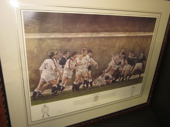 Bonhams : Stephen Doig hand signed limited edition rugby prints