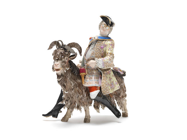 A large Meissen model of Count Br&#252;hl's Tailor, second half 19th century