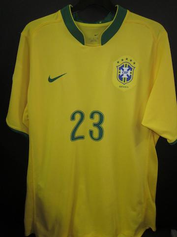 2006 World Cup Robinho Brazil shirt