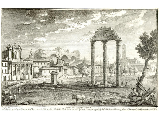 VASI (GIUSEPPE AGOSTINO) Raccolta delle pi&#249; belle vedute antiche, et moderne di Roma, 2 vol. in one, 1803