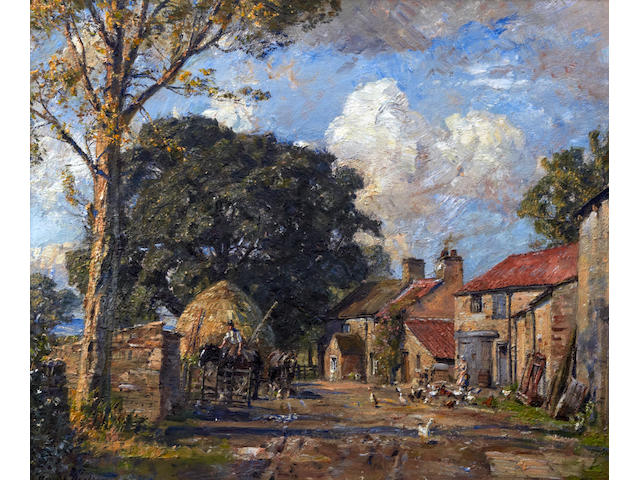 Herbert F. Royle (British, 1870-1958) 'Manor Farm', Nessfield near Ilkley