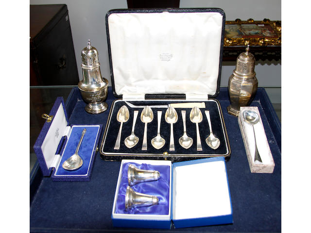 A large collection of silver and electro-plated items,