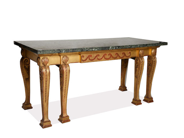 A Regency gilt gesso console table