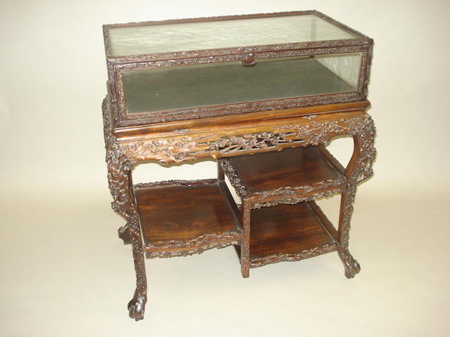 A 19th Century carved rosewood bijouterie table