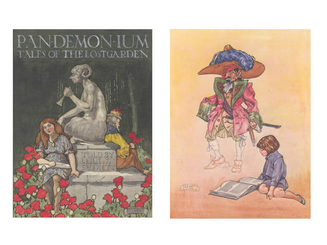ORIGINAL ARTWORK - ARCHIVE Archive of original artwork by Leslie F. Everett, working in the style of Arthur Rackham, John Hassall, Dulac, Laurence Housman, and the classic Edwardian periodical artists