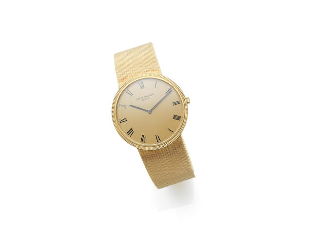 Patek Philippe. An 18ct gold automatic bracelet watchCalatrava, Ref:3588, Case No.272****, Movement No.128****, Circa 1970