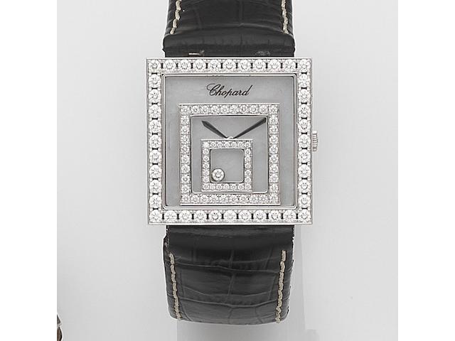 Chopard. An 18ct white gold and diamond set quartz wristwatchHappy Spirit, Ref:742 1, Case No.565647, Recent