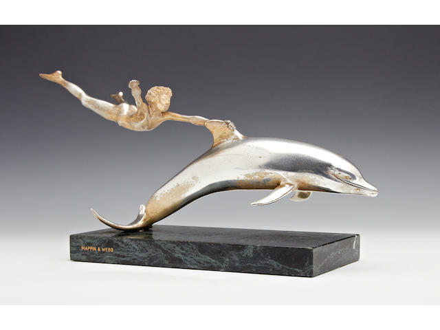 David Wynne; A limited edition sculpture entitled "Boy with Dolphin" by Mappin & Webb, London 1980
