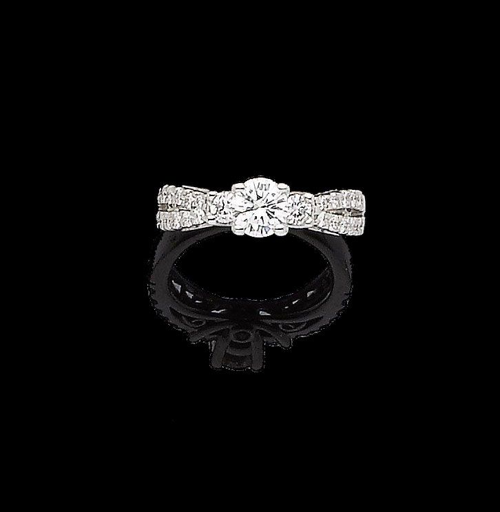 A diamond single-stone ring