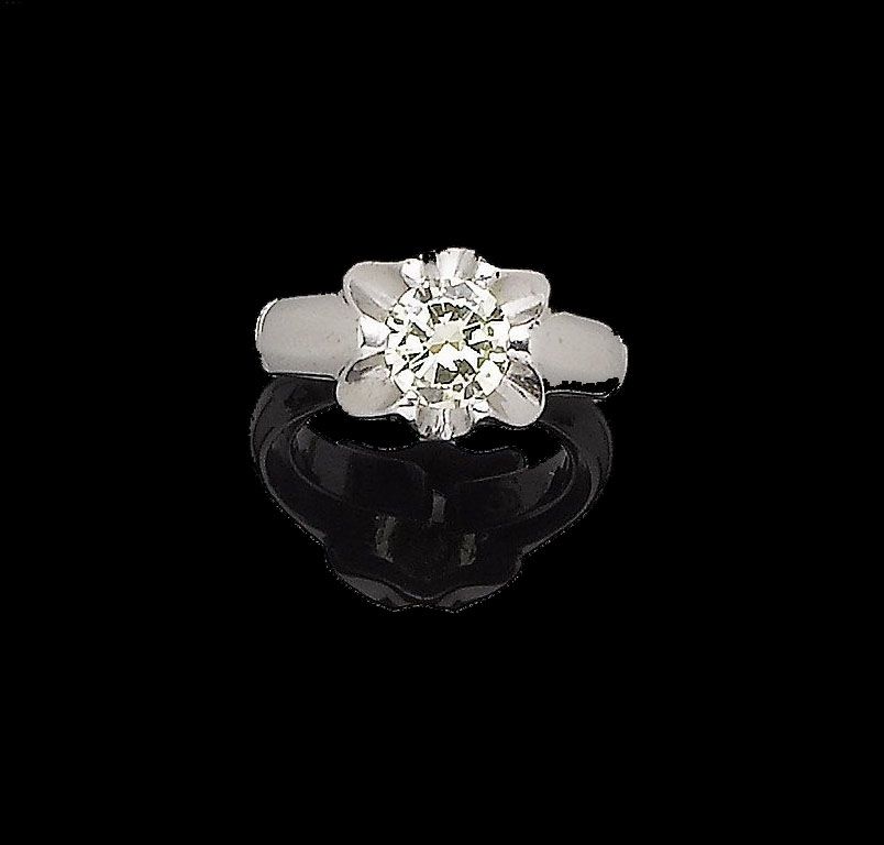 A diamond single-stone ring