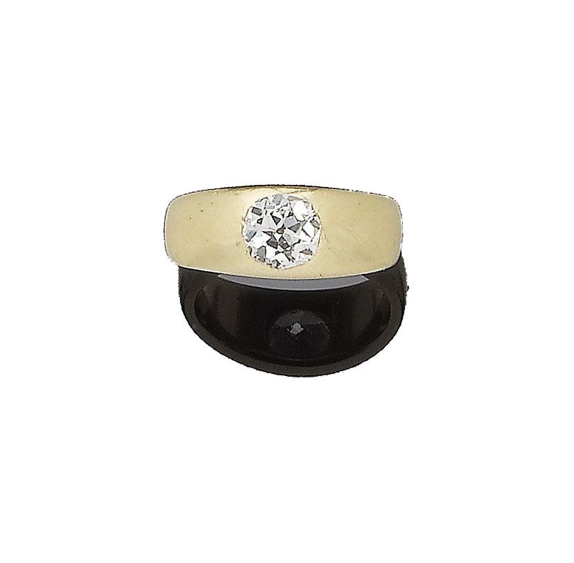 A diamond single-stone ring