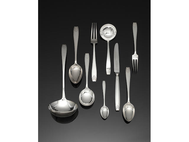 A silver table service of flatware by Roberts & Belk, Sheffield, predominately 1939, also numbered RD 820050  (121)