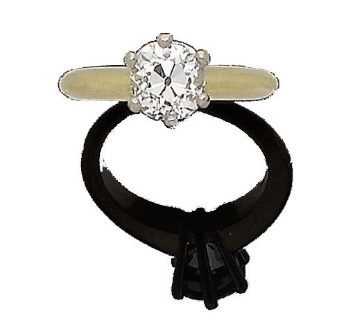 A diamond single-stone ring