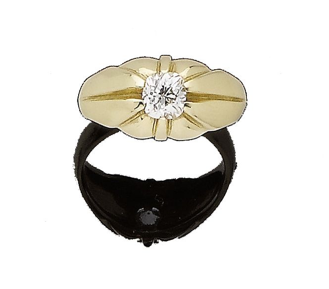 A diamond single-stone ring