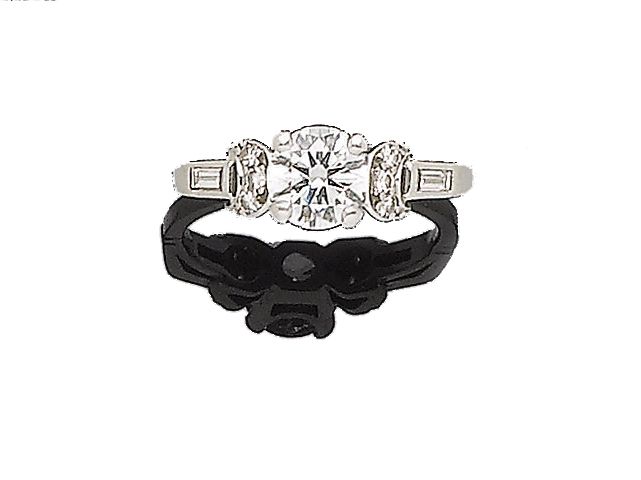 A diamond single-stone ring