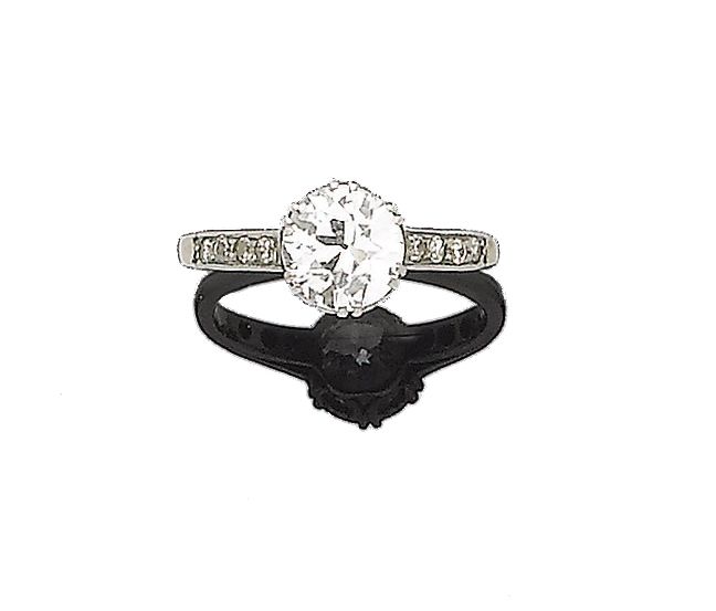 A diamond single-stone ring