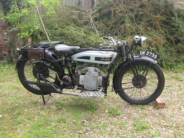 Road tested by The Motor Cycle magazine in 1927,1927 Douglas 596cc EW Frame no. PF 283 Engine no. EH 1930