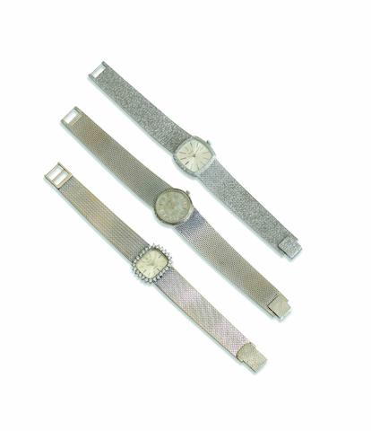 Piaget. A fine 18ct white gold lady's manual wind bracelet watchRef:924B11, Case No.178366, Circa 1970