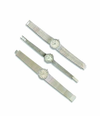 Piaget. A fine 18ct white gold and diamond set lady's manual wind wristwatchRef:926A47, Case No.130470, Circa 1970