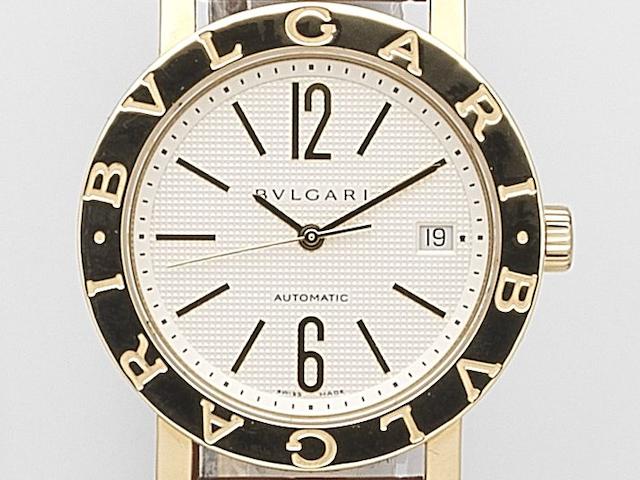 Bulgari. An 18ct gold automatic calendar wristwatch  Ref:BB 38 GL, Case No.LK642, Circa 2009