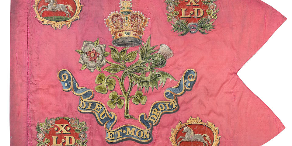 A Very Rare And Fine Guidon Of The 10th Or Prince Of Wales's Own Light Dragoons