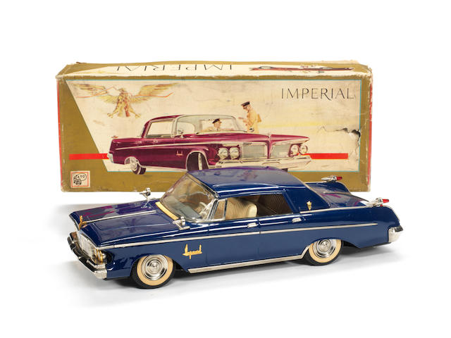 Asahi Toy Co a rare boxed tinplate Chrysler Imperial toy car, 1962