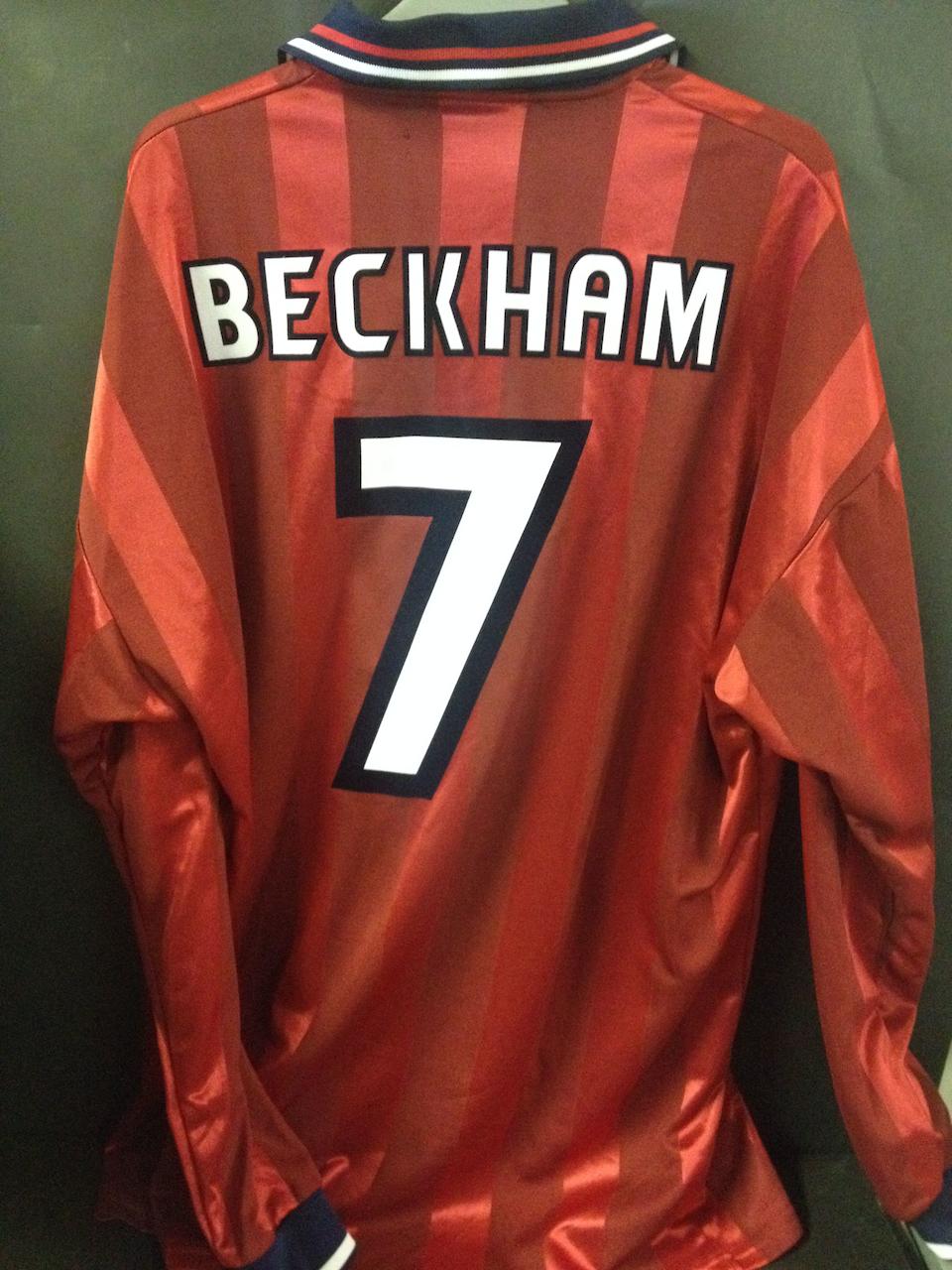 Bonhams : David Beckham match worn shirt - England v Columbia France ...