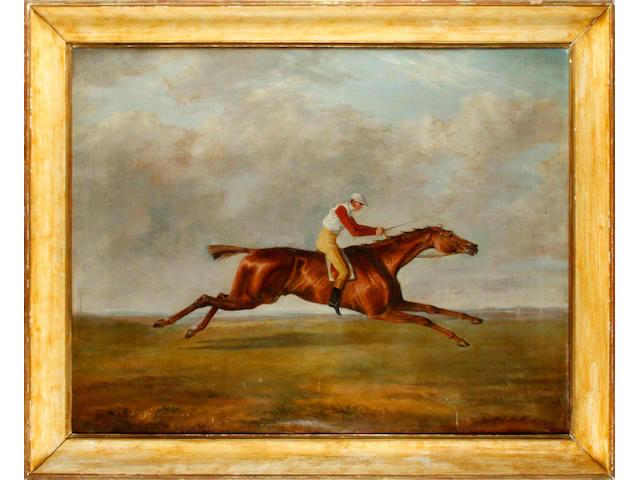 Follower of George Henry Laporte (German/British, 1799-1873) Racehorse at full stretch