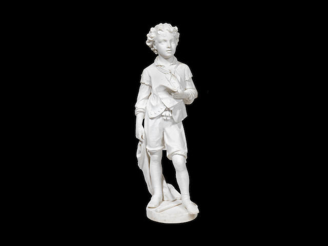 Pietro Bazzanti, Italian (1842-1881): A sculpted marble genre figure of a young butcher boy