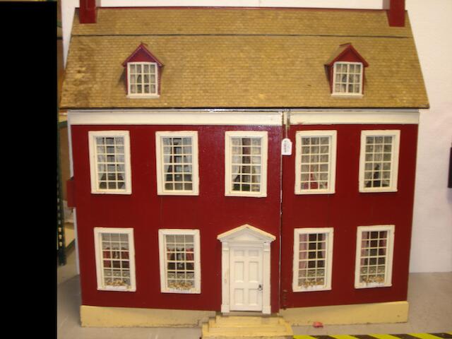 Bonhams Large Painted Wooden Dolls House English Circa 1900