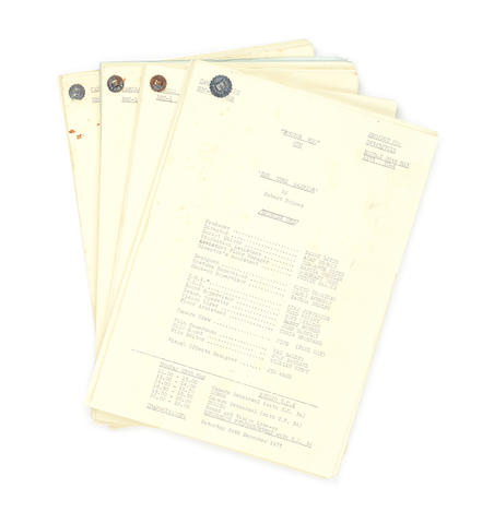 Doctor Who/ Jon Pertwee: The Time Warrior - A set of four camera scripts,  1973, 4