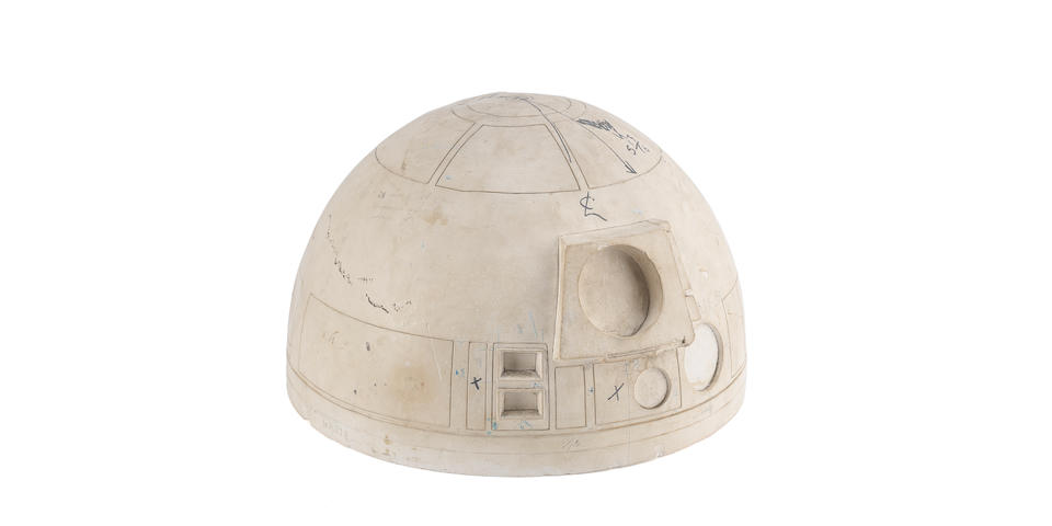 Star Wars- A New Hope: A pre-production study cast for the dome head of the first R2-D2 robot, circa 1976,