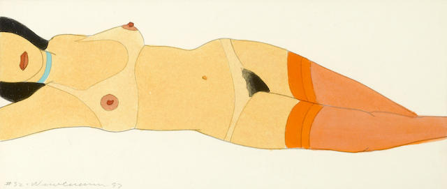 Tom Wesselmann (American, 1931-2004) Reclining Nude (Variable Edition) #32 1997