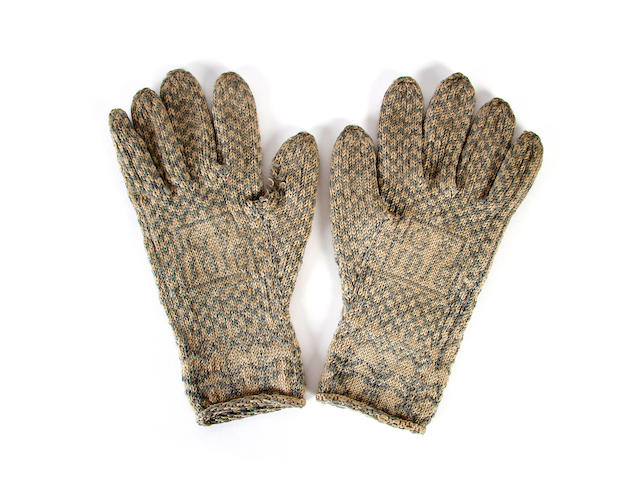 A pair of Sanquhar gloves, dated 1818