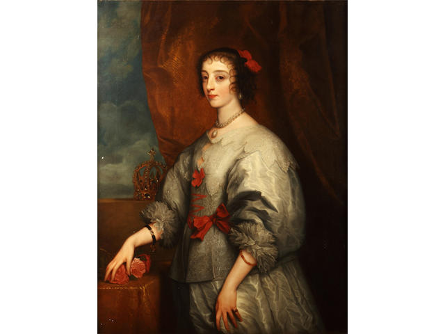 William Smith (19th Century), after Sir Anthony Van Dyck Portrait of a lady, seated half length with white lace trimmed dress
