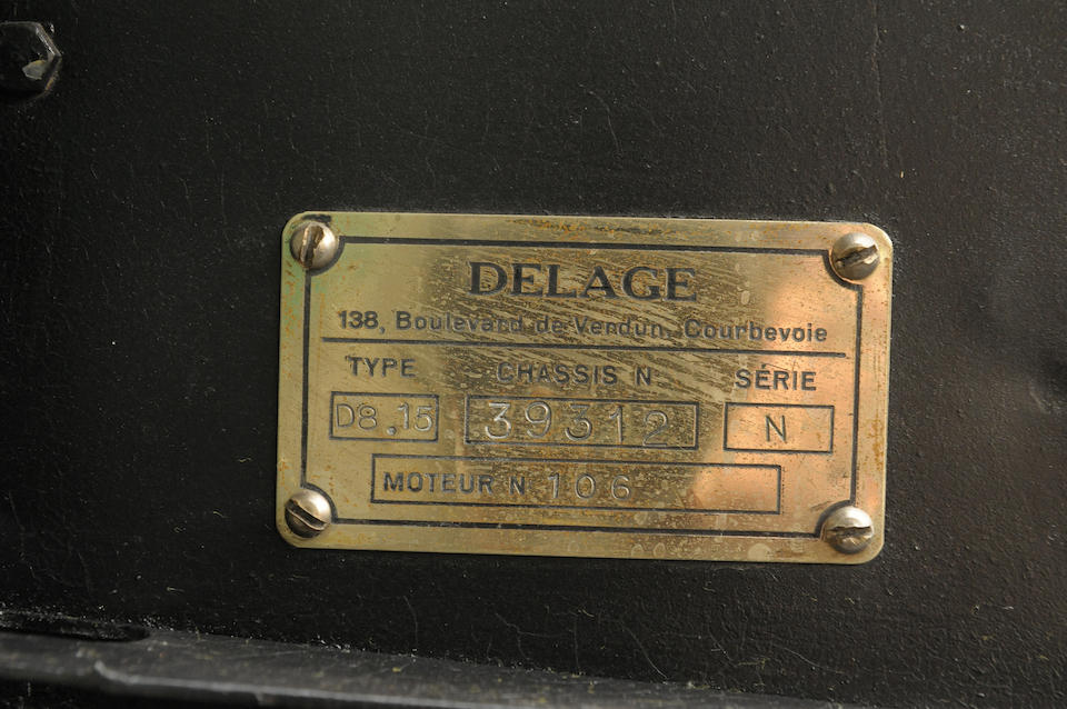 1934 Delage D8/15 berline sans montant