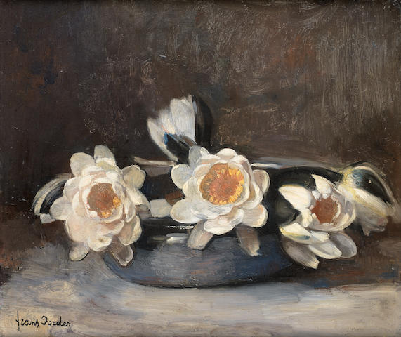 Frans David Oerder (South African, 1867-1944) Still life with magnolias