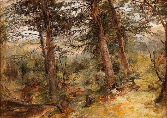 Attributed to Alexander Fraser Jnr RSA RSW (British, circa 1828-1899) Woodland Forrest