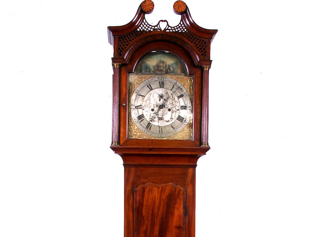 An 18th century 8 day mahogany longcase clock Nathaniel Cavell. Ipswich. a.1763-1789