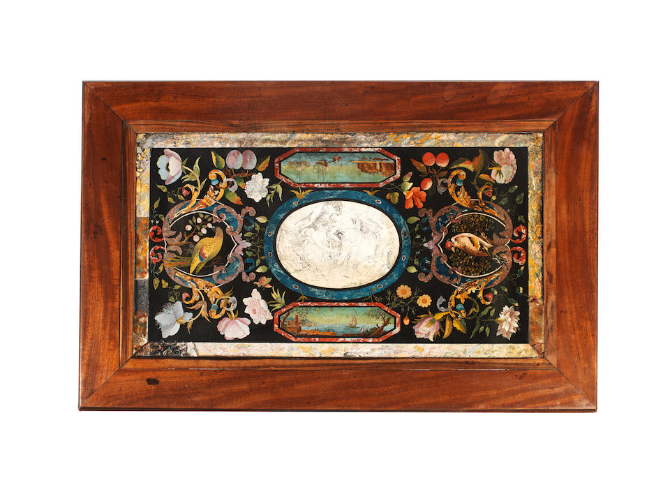 Bonhams : A George II carved mahogany and polychrome scagliola table ...