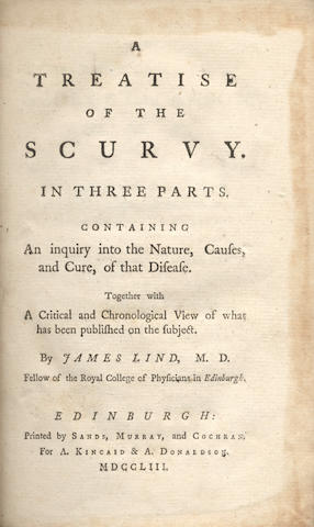 LIND (JAMES) A Treatise of the Scurvy, FIRST EDITION, Edinburgh, A. Kincaid & A. Donaldson, 1753