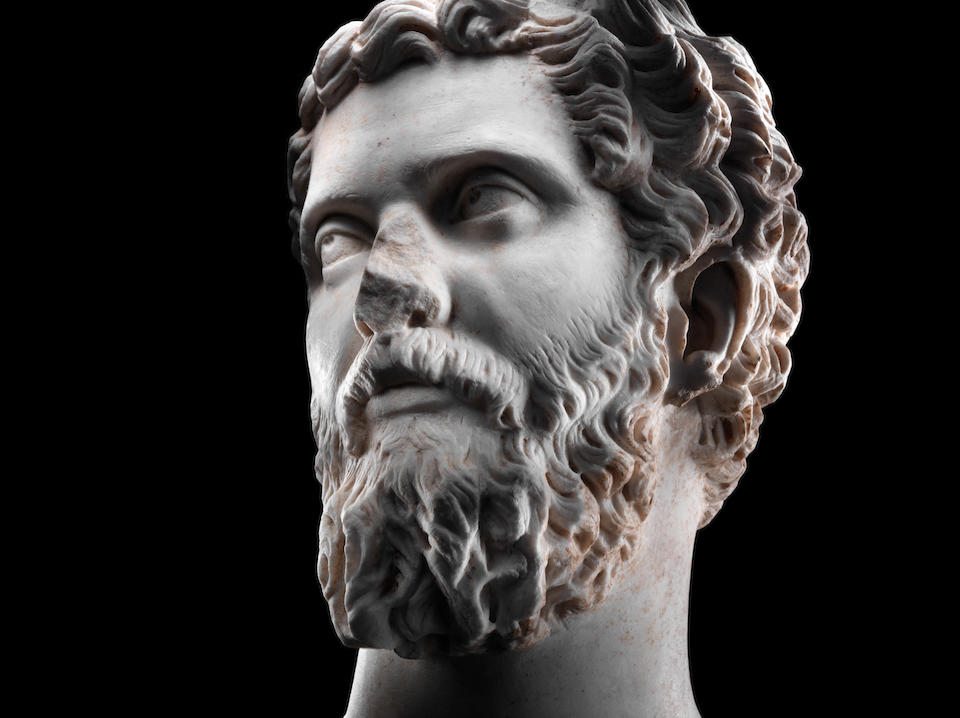 A Roman marble portrait head of the Emperor Septimius Severus