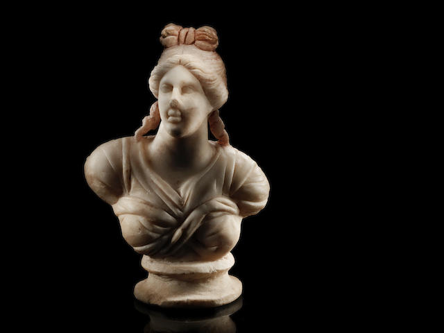 A Roman marble bust of Aphrodite