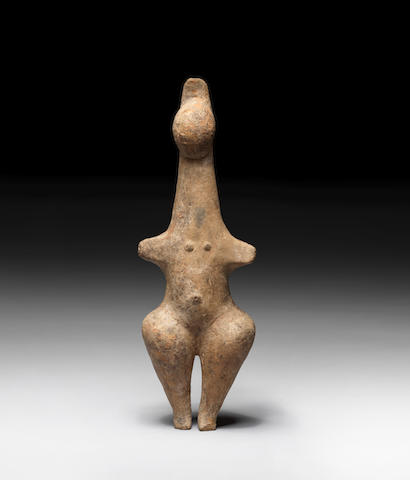 An Amlash terracotta steatopygous female figure