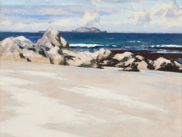 Francis Campbell Boileau Cadell, RSA RSW (British, 1883-1937) IONA (-the Island of Lunga) 35.5 x 43.5 cm. (14 x 17 1/8 in.)