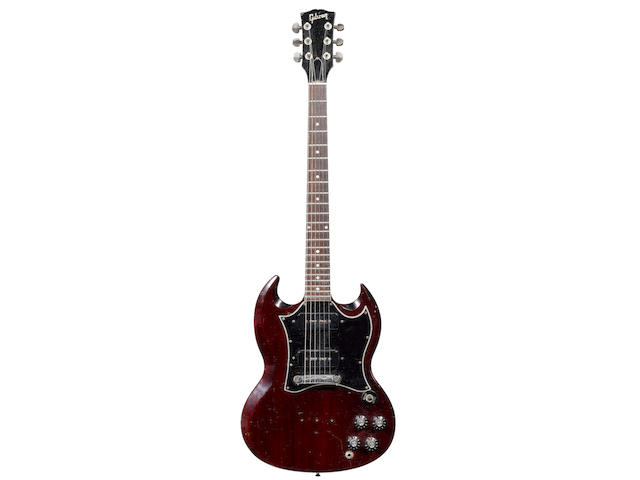 Pete Townshend / The Who: A cherry red Gibson SG Special guitar, serial number 884484 stamped 2,  circa late 1967,