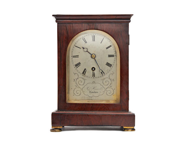 A rosewood cased library timepiece