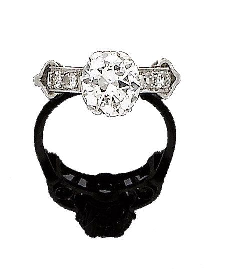 A diamond single-stone ring