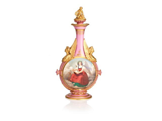 A Royal Worcester vase and cover by Thomas Bott Circa 1865